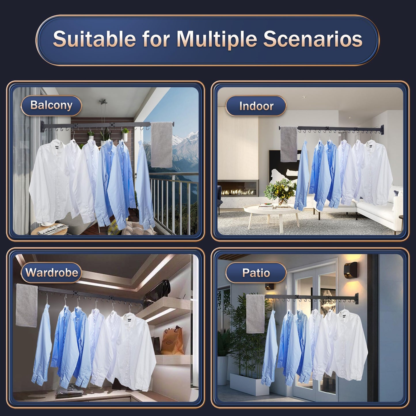 Support Mural Multi-Cintres 360° avec promotion 50%