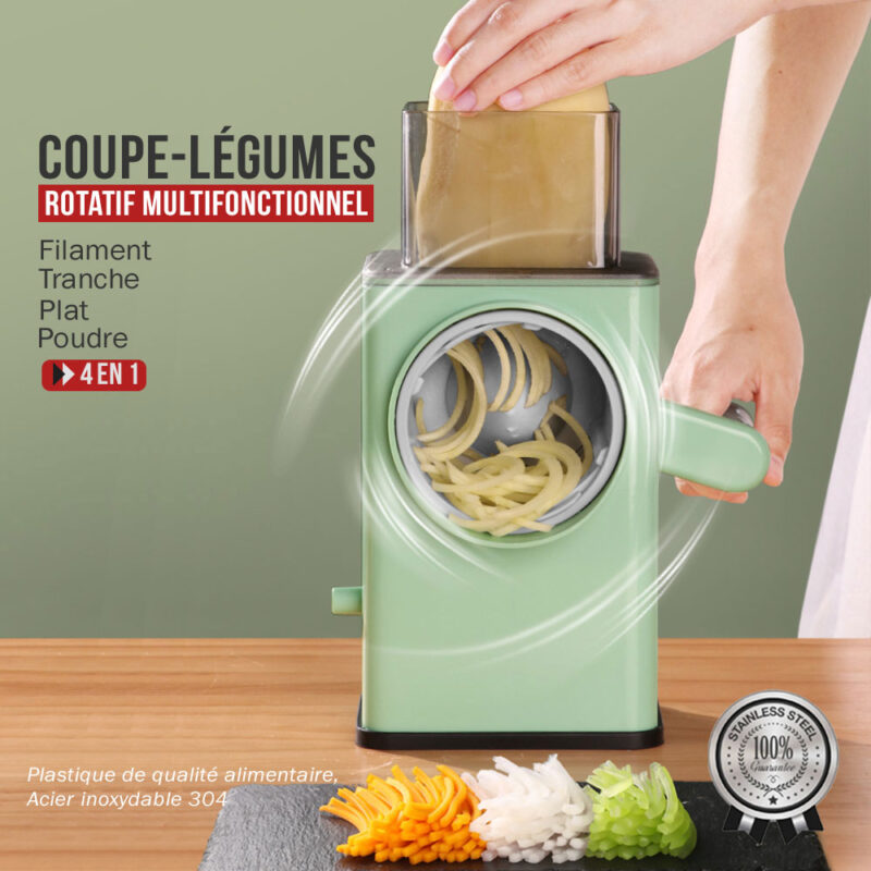 Coupe-Légumes Rotatif Multifonctionnel 4 en 1